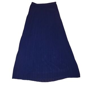 Sabine Blue pleated maxi skirt